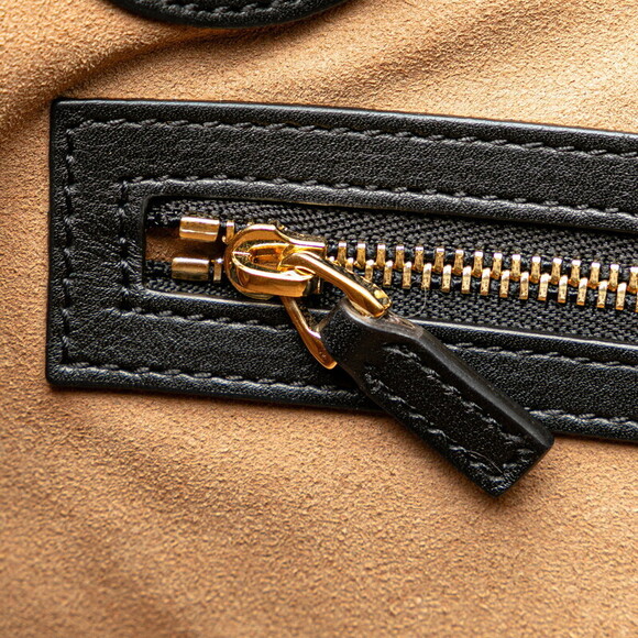 Gucci GG Supreme Padlock Chain Shoulder Bag Beige Tan Black Leather - Picture 7 of 9